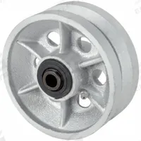 APPROVED VENDOR Caster Wheel: 5 in Wheel Dia., 2 in Wheel Wd, Iron, 800 lb Load Rating, Roller, Std (MPN P-C-050X020/050R-VG1). Key specifications — Includes Spanner Bushing: Not Included; Wheel/Tread Material: Iron; Wheel/Tread Color: Silver; Brand: APPROVED VENDOR.