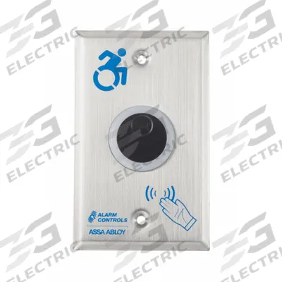 ALARM CONTROLS Wave-to-Open Touch Plate: 4 1/2 in Ht, 1/2 in Dp, 1 3/4 in Wd, Gray - Wave-to-Open Exit Devices