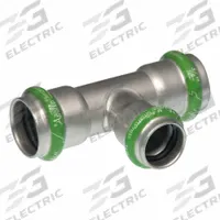 APOLLO Crimp Tee Fitting: 2 in Pipe x 1 in Pipe x 2 in CTS Size, Press-fit x Press-fit x Press-fit (MPN 123456988). Key specifications — Brand: APOLLO; Series: SmartPress.