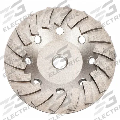 DIAMOND VANTAGE Segment Cup Grinding Wheel: Double Row, 7" Dia, 5/8"-11 Arbor, 24 Segment - Double-Row Diamond Segment Cup Grinding Wheels