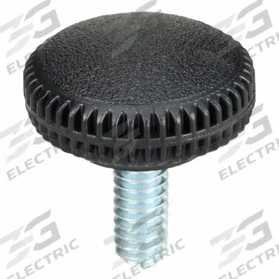 INNOVATIVE COMPONENTS Hand Knob: Knurled, Plastic w/ Steel Thread, 1/4"-20 Thread, 0.625 in Thread Lg - Knurled Knobs with Threaded Stud