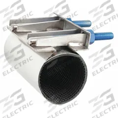 SMITH-BLAIR Repair Clamp: For 8 in Pipe, 7.5 in Overall Lg, 304 Stainless Steel (MPN 26100086307000). Key specifications — Brand: SMITH-BLAIR; Bolt Material: 304 Stainless Steel; Maximum Operating Pressure: 150 psi; Maximum Vacuum Pressure: 10 psi; Gasket Material: Nitrile Rubber.
