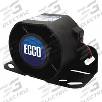 ECCO Vehicle Backup Alarm: Selectable, Tonal, 112 dB Max Sound Level, 12-36V DC, 5 11/16 in Lg, Bolt (MPN 872N). Key specifications — Alarm Tone Type: Tonal; Mount Type: Bolt; Connector Type: 16 AWG Blunt Cut Wire; Brand: ECCO; SAE Type Rating: Type C; Operating Voltage: 12-36V DC.