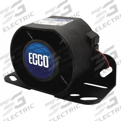 ECCO Vehicle Backup Alarm: Selectable, Tonal, 112 dB Max Sound Level, 12-36V DC - Heavy-Duty Backup Alarms