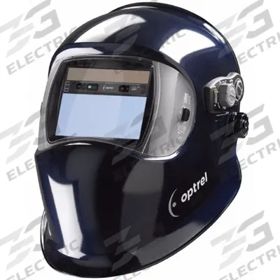 OPTREL Welding Helmet,Auto Darkening,4/5-13,Blu: Auto-Darkening, 3 Arc Sensors - Auto-Darkening Welding Helmets - Solid Color