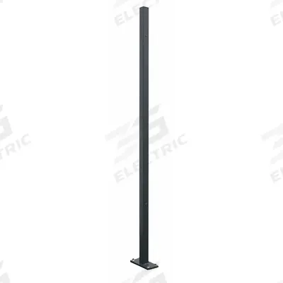 WIRECRAFTERS Line Post: 10 1/2 ft H, Gray - WireCrafters Woven-Wire Partition Components