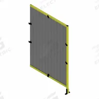 T-Slot Framing System Panel: Add-On, Yellow, 72 in H x 24 in W x 5 1/2 in D, Mesh (MPN 48318). Key specifications — Finish: Powder-Coated/PVC-Coated; Brand: FAZTEK; Panel Color: Black; Panel Type: Mesh; Color: Yellow; Material: Wire; Mesh Shape: Square; Assembly: Unassembled.