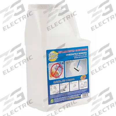SPILL MAGIC Sorbent Container: 3 lb Capacity, 4 in Opening Dia, Clear, 437J90 - Granular Sorbent Containers