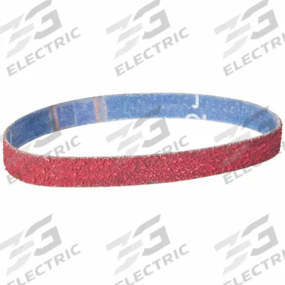 NORTON Sanding Belt: 1 in W x 24 in L, Ceramic, 80 Grit, Y Wt Polyester Backing - Cool-Cutting Sanding Belts for All Metals