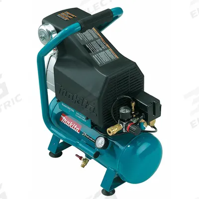 MAKITA Portable Air Compressor: Oil Lubricated, 2.6 gal, Hot Dog, 2 hp, 3.3 cfm @ 90 psi - Hand Carry Portable Electric Air Compressors