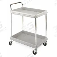 Laboratory Utility Cart: 33 3/4 in Overall Lg, 21 1/2 in Overall Wd, 33 1/4 in Overall Ht, Polymer (MPN GRBC2030-2DG). Key specifications — Brand: INSTOCK; Product Type: Lab Cart; Includes: (2) Shelves; Cart Material: Polymer.