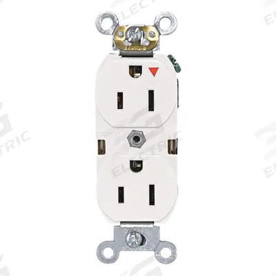 LEVITON Receptacle: Duplex, 5-15, White, 125V AC, 15 A, 2 Pole / 3 Wire (MPN 5262-IGW) - General Purpose Receptacles