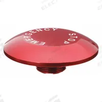 EATON Mushroom Head: 30 mm Panel Size, Non-Illuminated, Metallic, Emergency Stop, Red (MPN 10250TJ63). Key specifications — Manufacturer Part Number: 10250TJ63; Compatible Operator Illumination: Non-Illuminated; Compatible with Series: 10250T; Head Attachment Type: Screw-On; Head Material: Aluminum; Brand: EATON; Legend: Emergency Stop.