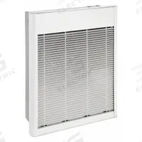 QMARK Recessed Electric Wall-Mount Heater: 2000 W/4000 W, 208V AC, Single Phase, 208V AC, 1-phase (MPN AWH4408FNW). Key specifications — Grille Color: White; Programming Capability: Non-Programmable; Wattage Output: 2000 W/4000 W; Voltage, Phase: 208V AC, 1-phase; Rough-In Dimensions - H x W x D: 18-1/4 in x 14-1/4 in x 3-7/8 in; Nominal Voltage - HVAC: 208V AC; Brand: QMARK; Phase: Single.