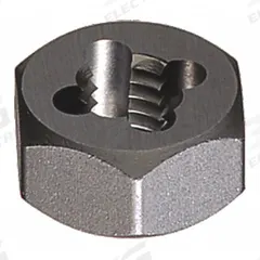 CLE-LINE Hex Threading Die: 1 3/8"-6 UNC, 2 3/8 in Hex Wd, High Speed Steel (MPN C77648)