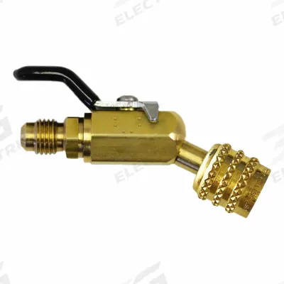 JB INDUSTRIES Mini Ball Valve: 2 in Lg, 45° Angle - Compact Ball Valve Hose Adapters