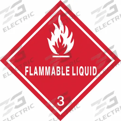 APPROVED VENDOR Container Label: Flammable Liquid, 4 in x 4 in, 4 in Label Ht, Vinyl - Class 3: Flammable Liquids
