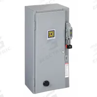SQUARE D NEMA Combination Starter: Fusible Disconnect, 3 Poles, NEMA Size 1, 120V AC, NEMA-Rated 12 (MPN 8538SCA24V02S). Key specifications — Includes Pilot Light: No; Maximum Voltage Rating: 600V AC; Brand: SQUARE D; Phase: Three; Coil Voltage: 120V AC; Control Transformer: No; For Fuse Class: Class H; Series: 8538.
