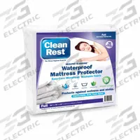 CLEANREST Mattress/Box Spring Protector: Full, 75 in Overall Lg, 54 in Overall Wd, White, Waterproof (MPN 845168001199). Key specifications — Brand: CLEANREST; Cover Material: Polyurethane; Mattress Pad Material: Polyester Blend; Fabric Weight/Thread Count: 3.39 oz.