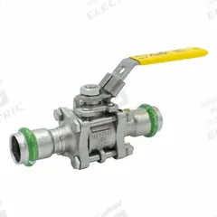APOLLO Ball Valve: 3/4 in, Stainless Steel, Straight Valve Body, Press x Press, Full Port Ball Port (MPN 123457452). Key specifications — Brand: APOLLO; Handle: Lever.