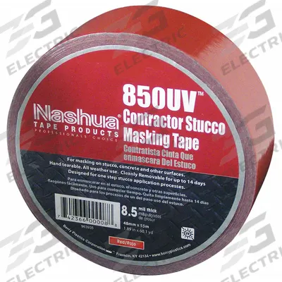 NASHUA Duct Tape: Light Duty, Red, 1 7/8 in Wd, 60 yd Lg, 8.5 mil Thick, 850UV - General Purpose Duct Tape