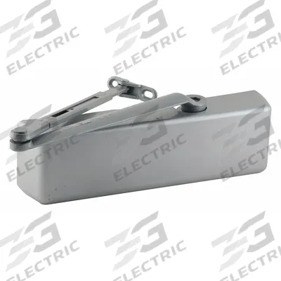 LCN Door Closer: Std Mounting Type, Grade 1 - Heavy Duty, Aluminum, 12 1/8 in Lg - Standard Arm-Mount Door Closers