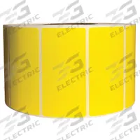 APPROVED VENDOR Barcode Printer Label: 4 in Label Wd, 2 in Label Ht, Yellow, 3 in Core Dia., Matte (MPN 60DX51). Key specifications — Brand: APPROVED VENDOR; Label Color: Yellow; Perforation: Perforated; Adhesive Material: Permanent; Label Finish: Matte.