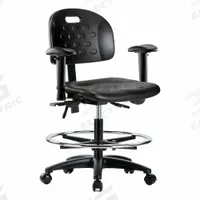 Ergonomic Chair: Polyurethane, Arms Included, Ht Range 19 3/4 in to 27 1/2 in, 18 in Seat Wd, Adj (MPN BR-HPMBCH-RG-T1-A1-CF-RC-BLK). Key specifications — Foot Support: Yes; Back Tilt Backward: 13.5°; Back Tilt Forward: 10.5°; Base Material: Nylon; Brand: APPROVED VENDOR; Product Type: Ergonomic Chair; ESD-Safe: Not ESD Safe; Seat Tilt Backward: 3°.