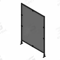 T-Slot Framing System Panel: Stand-Alone, Black, 84 in H x 24 in W x 5 1/2 in D, Mesh (MPN 48219). Key specifications — Finish: Anodized/PVC-Coated; Brand: FAZTEK; Panel Color: Black; Panel Type: Mesh; Color: Black; Material: Wire; Mesh Shape: Square; Assembly: Assembled.