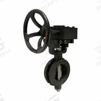 MILWAUKEE VALVE Butterfly Valve: For Water Media, 12 in Pipe Size, Wafer, 12 Bolt Holes, RPFTE, FKM (MPN HP1WCS4213 12"). Key specifications — Brand: MILWAUKEE VALVE; Liner Material: RPFTE; Handle Type: Gear Operated Handwheel.