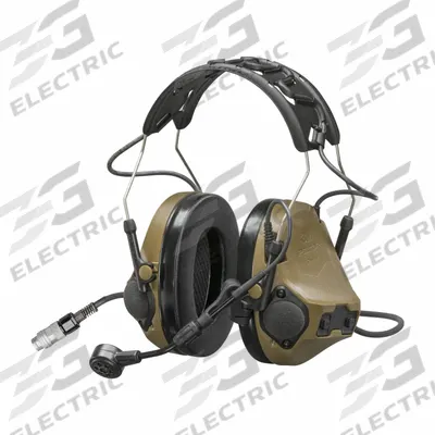 3M Headset: Over the Head, Helmet Mounted Earmuff, 23 dB NRR, Wired, Listen/Talk - Tactical Over-the-Head Headsets for Communication