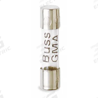 BUSSMANN Fuse: GMA Series, Fast-Acting, 125 mA, 250 V AC - Fast-Acting Cylindrical Fuses