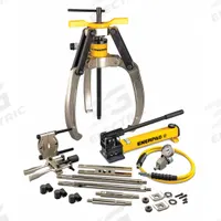 ENERPAC Hydraulic Puller Set: 12 ton Capacity with Attachments, 24 ton Cylinder Nominal Capacity (MPN LGHMS324H). Key specifications — attr98874: ENERPAC; attr96739: Bearing Cup Puller; attr1177737: Hand Pump.
