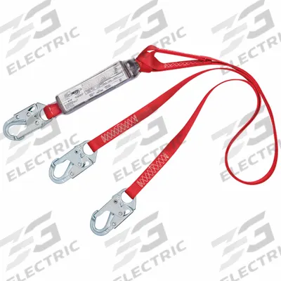 3M PROTECTA Shock-Absorbing Lanyard: Shock Pack, Steel Snap Hook, Steel Snap Hook - General Fall Protection Shock-Absorbing Lanyards