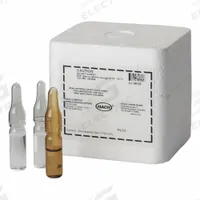 HACH Nitrogen-Ammonia Standard Solution: 2 mL Volume, Liquid, 50 mg/L, Ampule, Solution, 1479120, 20. Key specifications — Brand: HACH; Chemical Family Type: Solution; Concentration: 50 mg/L; Container Type: Ampule; Form: Liquid; Manufacturer Part Number: 1479120; Product Type: Nitrogen-Ammonia Standard Solution.