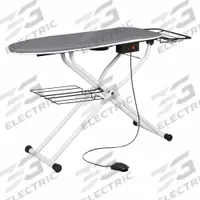 RELIABLE Vacuum/Up-Air Ironing Board: 16 in, 48 1/2 in, 28 1/2 in – 37 in, 7 A Input Current, 110V (MPN 500VB). Key specifications — Brand: RELIABLE; Pressing Surface Cover Material: Polyester; Input Voltage: 110V.