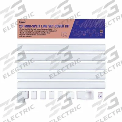 PERFECT AIRE Line Cover Kit: Line Cover Kit, Refrigerant Line Sets - Perfect Aire Ductless Mini-Split Accessories