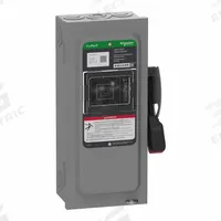 SCHNEIDER Safety Switch: Non-Fusible, 30 A, Three Phase, 600V AC/DC, Galvanized Steel, Indoor (MPN VHU361N). Key specifications — attr867131: SCHNEIDER.