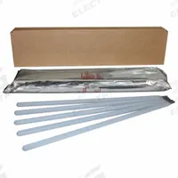 ESAB Hardfacing Stick Electrode: Stoody 33, 5/32 in x 14 in, 10 lb, 46 HRC (MPN 11305700). Key specifications — Brand: ESAB; Maximum Rockwell Hardness (As Welded): 46 HRC.