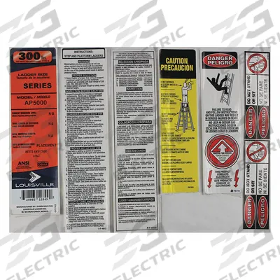 LOUISVILLE Label Kit: For 33J645/33J646/33J695/33J696 - Material Handling Parts