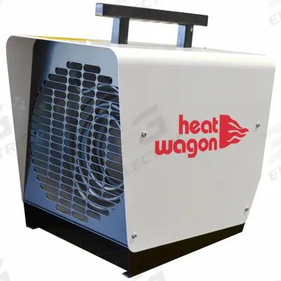 HEAT WAGON Portable Electric Salamander Heater: 3KW Watt Output, 6-15P - Portable Standard Electric Jobsite & Garage Heaters