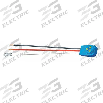 GROTE Pigtail: Blunt Cut/Ring Terminal/Male Pin Connector, 3 Wires, 10 1/2 in Wire Lg - Automotive Pigtails