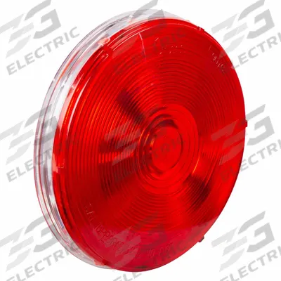 GROTE Stop/Turn/Tail Light: Incandescent, Stop Light, Red, Round, 4 5/16 in Overall Dia - Stop Lights