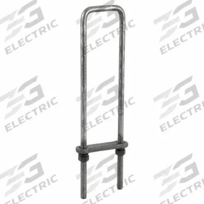 BUYERS PRODUCTS Square Bend U-Bolt Kit: U-Bolt Kit, Truck Boxes, 18 in Lg (In.), Steel - Truck Box Mounting Hardware & U-Bolts