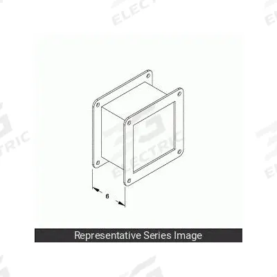 HAMMOND MANUFACTURING Wireway Nipple: 8 in Wd, 4 in_6 in Ht, 6 in Lg, 8 in Ht - Nipples for Corrosion-Resistant Washdown Wireways