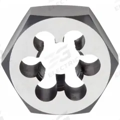 CLE-LINE Pipe and Conduit Thread Die: 1/8"-27 NPT, 1 1/16" Hex Wd, Carbon Steel (MPN C65571)