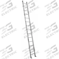 LOUISVILLE LADDER Straight Ladder: 14 ft Ladder Size, Aluminum, 300 lb Load Capacity, 28 lb Wt (MPN AE2114). Key specifications — Color: Silver; Brand: LOUISVILLE LADDER; Included Features: Mar-Resistant End Caps; Shoe Type: Swivel Safety.