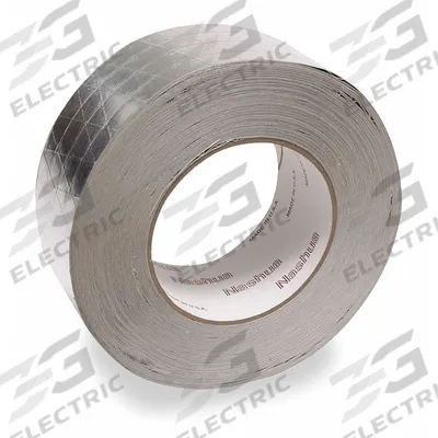 NASHUA Foil Tape: 2 7/8 in Wd, 50 1/4 yd Lg, 8 mil Thick, Rubber, Indoor/Outdoor - FSK Foil Tape