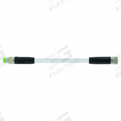 MURRELEKTRONIK Cordset: M8 Male Straight X M8 Female Straight, 3 Pins, Gray, PUR, 5 m Cable Lg - Double-Ended Cordsets with PUR Jacket for Twisting Applications