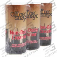 OFFICE SNAX Non-Dairy Creamer: Plain, 12 oz Item Size, Canister, 3 Pack Count (MPN OFX00020G). Key specifications — attr921100: Canister; attr873858: OFFICE SNAX; attr921101: Plain.